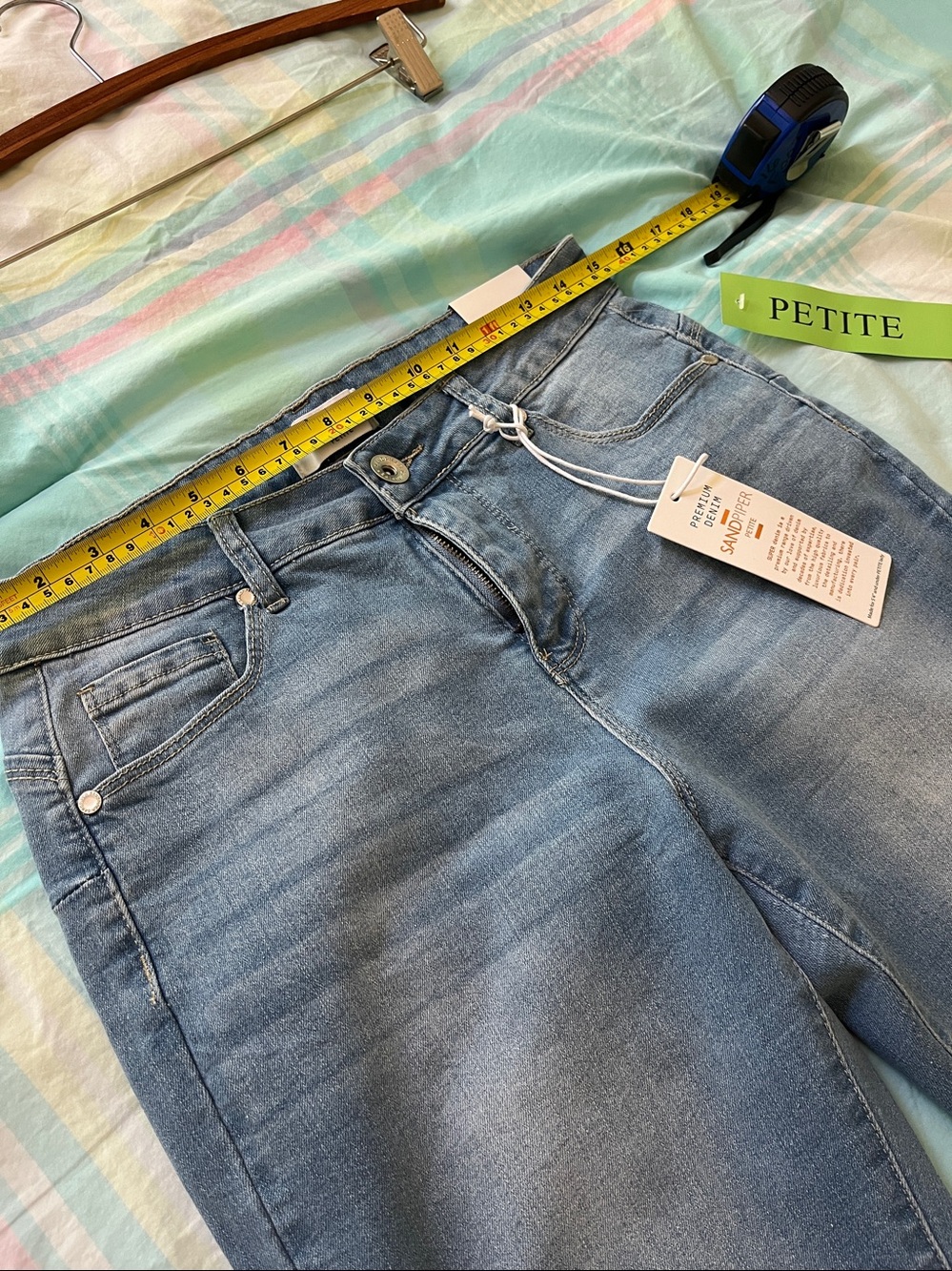 Denim embroidered petite capris - Picture 10 of 11